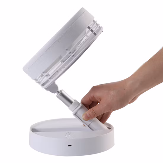 Portátil ajustável altura ventilador refrigerador de ar usb recarregável 3600mah dobrável mesa telescópica suporte mini ventilador recarregável