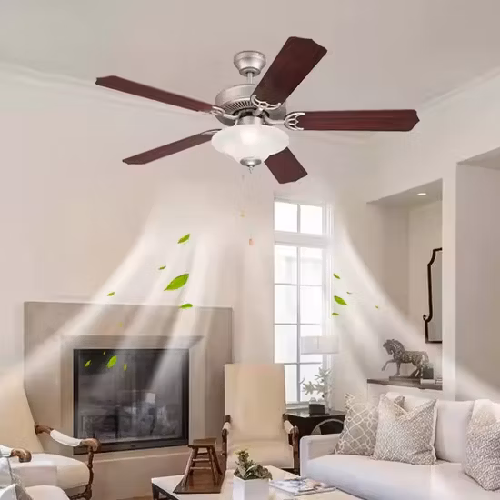 Fabricante mais barato 52 polegadas 3 lâminas ABS Moda Ventilador de exaustão simples decorativo LED luz refrigerador de ar lâmpada controle remoto ventilador de teto de resfriamento de luxo