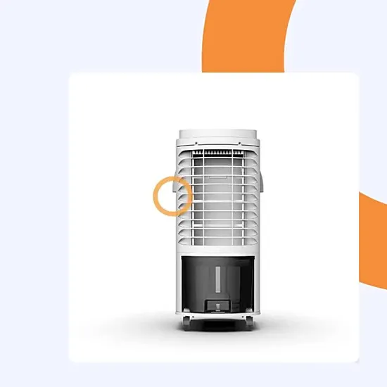 Resfriador de ar evaporativo permanente de 70 W com caixa de gelo